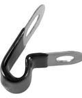 10 Pcs 3/16 Inch Brake Line Clips 304 Stainless Steel Rubber Coated Insulated Cable Clamps For Automotive Industrial Outdoor And Household Use Self Tapping Screws Included Durable Clamp For Secure Routing Of 3/16 Tube And Wires In Cars close-up view