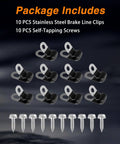 10 Pcs 3/16 Inch Brake Line Clips 304 Stainless Steel Rubber Coated Insulated Cable Clamps For Automotive Industrial Outdoor And Household Use Self Tapping Screws Included