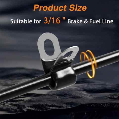 10 Pcs 3/16 Inch Brake Line Clips 304 Stainless Steel Rubber Coated Insulated Cable Clamps For Automotive Industrial Outdoor And Household Use Self Tapping Screws Included Durable Clamp For Secure Routing Of 3/16 Tube And Wires In Cars