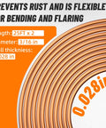 Three Sixteenth Inch Brake Line Repair Kit Pro Grade With Double And Single Flaring Tool Two Twenty Five Foot 3/16 Inch Brake Lines
