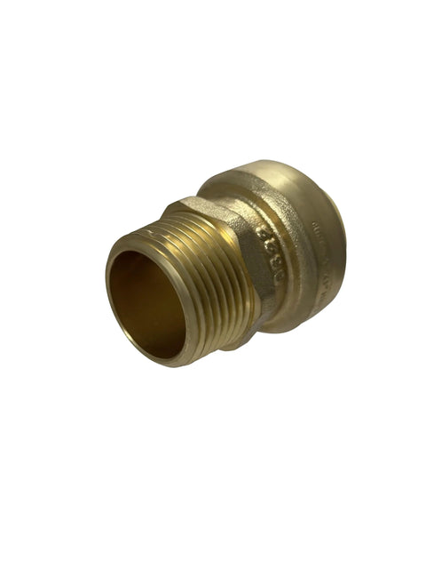 Xfitting Push Fit 1 Inch To 1 Inch Male NPT Adapter Brass Body For Copper CPVC And PEX Piping ANSI NSF Certified Fitting
