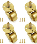 Universal Brass Caster Wheels 21mm 360 Degree Swivel Stem Casters Set Of 4 With 12 Screws Heavy Duty Furniture Replacement