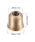 Brass Push Button Flange Oil Cup 5mm Ball Oiler for Continuous Lubrication Systems, 6mm width, 5.8mm height, shown with dimensions.