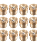 Brass Push Button Flange Oil Cup 5mm Ball Oiler For Continuous Lubrication Systems Drip Cup Kit 12 pcs shown in a grid layout.