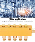 Adjustable Brass Oil Distributor Five By Six Way Manifold For Centralized Lubrication Systems shown in an industrial setting