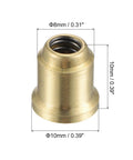 Brass Push Button Flange Oil Cup 8mm Ball Oiler for Lubrication Systems, showing dimensions of 8mm and 10mm.