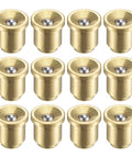 Brass Push Button Flange Oil Cup 8mm Ball Oiler for Lubrication Systems Continuous Drip Oil Cup with Brass Cap, 12 Pack