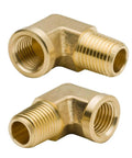Brass Street 90 Degree Elbow Quarter Inch NPT Male To Quarter Inch NPT Female Forged Pipe Fitting Pack Of 2 For Plumbing And Industrial Applications Corrosion Resistant Durable Brass Construction With Secure Sealing