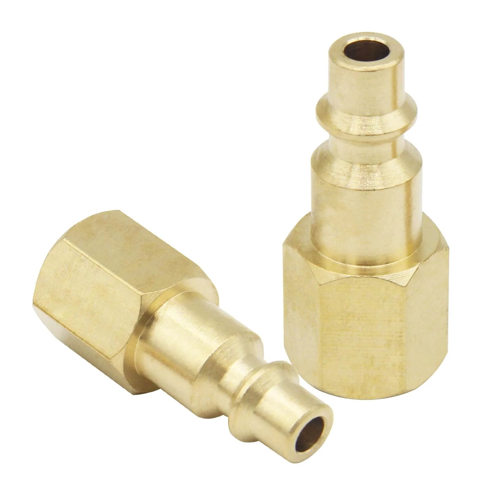 Rectangular Air Plug Heavy-Duty Brass Air Plug Fittings, 300 PSI, 2-Pack