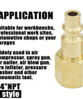 Heavy Duty One Quarter Inch NPT Female Air Plug Quick Connect Fittings, solid brass adapter for air tools and compressors