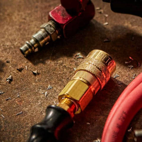 M-Style Quick Connect Air Coupler One Quarter Inch NPT Female Brass, Kwik-Change Interchangeable With Most Brands