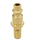 Two Pack Three Eighths Inch Barb To One Quarter Inch Coupling Air Hose Quick Connect Fittings, durable brass, corrosion resistant