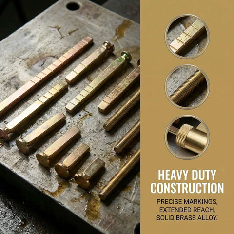 Beefy Thick Door Lock Extension Kit For Deep Doors displayed with heavy-duty brass alloy components on metal surface
