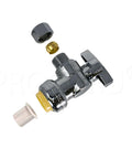 Easy Push Fit Angle Stop Valve Half Inch Inlet To Three Eighth Inch Compression Outlet Quarter Turn Brass Shutoff for copper pipes
