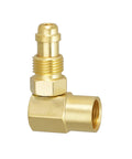 Beefy 90 Degree Brass Argon Gas Adapter For TIG And MIG Welders CGA 032 Nut Nip To Body Elbow Fitting