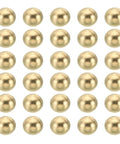Brass Ball Lamp Finial M6x1 Thread Cap Nuts Knob Set 30 Pack for furniture lighting and DIY projects, smooth metallic finish, 12mm by 10mm