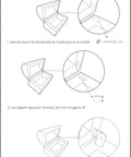 Installation guide for Solid Brass Invisible Barrel Hinge For Jewelry Box And Pencil Box 18mm By 5mm Black Finish with steps and diagrams.