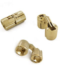 Three 12 Pcs Brass Barrel Hinges For Concealed Cabinets 10mm Hidden Hinges With 180 Degree Opening