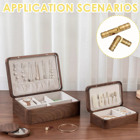 Hidden Concealed Brass Barrel Hinges For Wooden Jewelry Boxes And Keepsake Cases With Invisible Cylinders 20mm 32 Pack by Nextpal