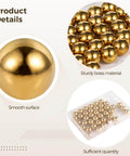 40 Piece Brass Bearing Balls Set Half Inch Diameter With Polished Surface Corrosion Resistant Includes Clear Storage Box