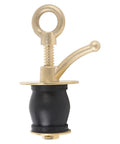 Keenso brass deck drain plug for ship deck drainage holes with rubber seal and locking lever, front view