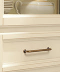 Six Pack Antique Brass Kitchen Cabinet Pulls 5 Inch Center Hole Solid Zinc Alloy Vintage Bronze Dresser Drawer Handles installed
