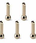 5-Pack Brass Ball CNC Nozzle 12mm Diameter, 27mm Length with Slanted 4mm Hole, for Jewelry Lathes and CNC Milling