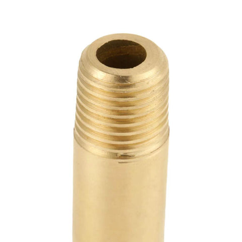 Close-up of CGA-320 Brass Regulator Nut And Nipple With Washer For CO2 Gas Regulator Inlet Fittings Repair Part, showing threaded end