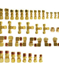 38 Piece DOT Air Brake Fittings Kit Brass Push To Connect And NPT Assortment for semi trucks and industrial use