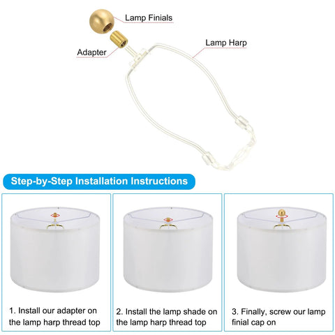 Installation guide for Brass Ball Lamp Finials Caps Knob 25mm 1 Inch 2 Piece Set For Lamp Shade Harp Top Decoration And Furniture Lighting