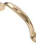 Brass Finish Utility Pull Three And Three Quarters Inch with matching screws and mounting instructions for cabinets, windows, and more, easy grip handle.