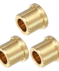 Three Piece Brass Flange Bearings Set With Self Lubricating Sleeve Bushings, Three Eighths Inch Inner Diameter, Five Eighths Inch Outer Diameter