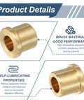 Three Piece Brass Flange Bearings Set With Self Lubricating Sleeve Bushings details, highlighting brass material and self-lubricating properties.