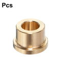 Flange Sleeve Bearings Set Heavy Duty Three Eighths Inch Bore By Five Eighths Inch Outer Diameter One Half Inch Length With Three Quarters Inch Flange Diameter Self Lubricating Brass Bushing Two Pack For Linear Guides And Machinery