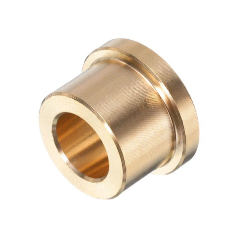 Flange Sleeve Bearings Set Heavy Duty Three Eighths Inch Bore By Five Eighths Inch Outer Diameter One Half Inch Length With Three Quarters Inch Flange Diameter Self Lubricating Brass Bushing Two Pack For Linear Guides And Machinery