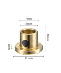 Two Pieces Flange Sleeve Bearing Set For Machine Tools Self Lubricating Brass Bushings Oilless Wrapped 5mm Bore 7mm OD