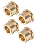 Set Of 4 Flange Sleeve Bearings 3/8 Bore Brass Bushings with 5/8 Outside Diameter 1/2 Length displayed on a white background.