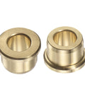 Two Pack Flanged Sleeve Bearings With Three Eighths Bore And Five Eighths Outer Diameter for transmission and conveyor systems, brass.