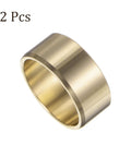 Two Pieces Flanged Sleeve Bearing Brass Alloy Oilless Bushing For Equipment And Machinery Use Gold Color One And Three Quarters Inch By Two Inch