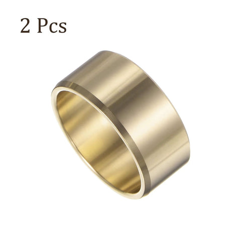 Two Pieces Flanged Sleeve Bearing Brass Alloy Oilless Bushing For Equipment And Machinery Use Gold Color One And Three Quarters Inch By Two Inch