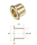 Two Pack Flanged Sleeve Bearings With Three Eighths Bore And Five Eighths Outer Diameter For Transmission And Conveyor Systems, brass bushing