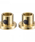 Two Flanged Sleeve Bearing Brass With Graphite Self Lubricating Oilless Wrapped Bushings 5mm Bore, front view