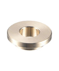 Flanged Sleeve Bearing Three Eighths Inch Bore Five Eighths Inch Outer Diameter Length Twelve Forty Ninths Inch Flange Diameter Seven Eighths Inch Flange Thickness One Eighth Inch Cast Brass Self Lubricating Bushing Oilless Maintenance Free, front view
