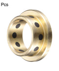 Self Lubricating Flanged Sleeve Bearings 16mm Bore 20mm OD 10mm Length 26mm Flange Diameter 3mm Flange Thickness Brass With Graphite Oil Free 2 Pack Set