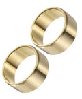 Two Pieces Flanged Sleeve Bearing Brass Alloy Oilless Bushing For Equipment And Machinery Use Gold Color One And Three Quarters Inch By Two Inch By Seven Eighths Inch Flanged Bearings Durable Brass Alloy For Wear Resistance And Smooth Operation