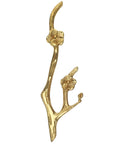 Brass Flower Branch Cabinet Handle 5.91 Inch Blossom Drawer Pull Knob for Dresser Cupboard Wardrobe in vintage floral design