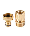 Heavy Duty Brass Garden Hose Quick Connector Set Three Quarters Inch GHT Easy Connect Fittings Quick Disconnect Male And Female For All Standard Hoses