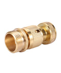 Heavy Duty Brass Garden Hose Quick Connector Set Three Quarters Inch GHT Easy Connect Fittings Quick Disconnect Male And Female