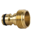 All Brass Garden Hose Quick Connect Fittings Three Quarter Inch GHT Easy Connect Male Only Eight Pack Durable Leak Free Hose Connector