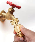 Durable Brass Garden Hose Quick Connect Fittings 3/4 GHT Quick Coupler for pressure washers installed on tap